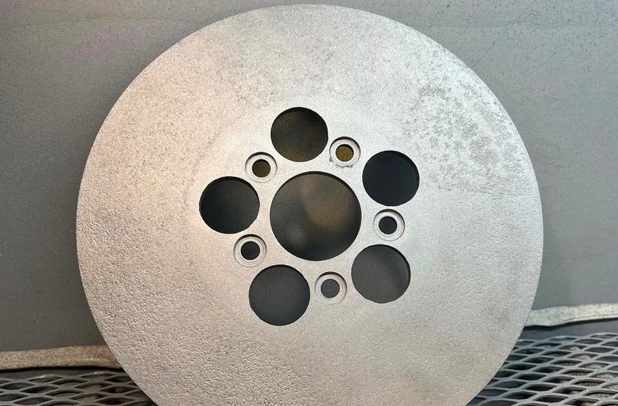 After — Brake rotor — restored with AlumiKote high-temp coating
